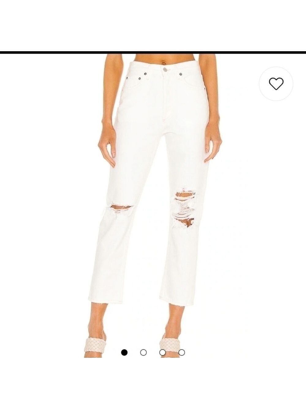 Agolde Riley High Rise Straight Crop Slant